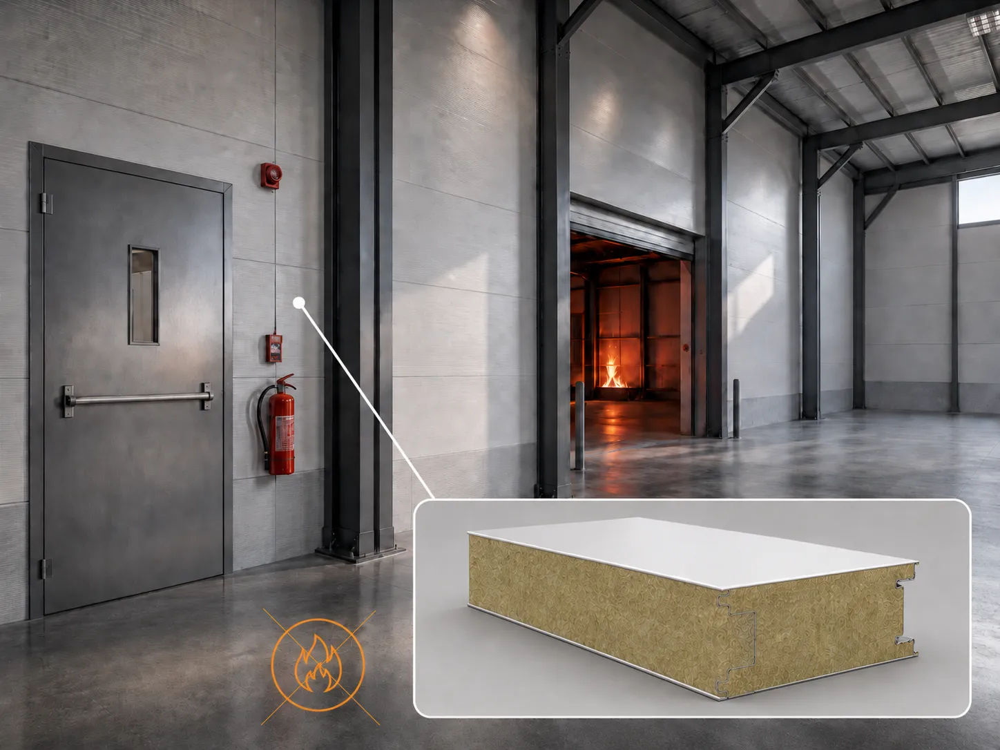 Real Panel cut fire rockwool panel.webp