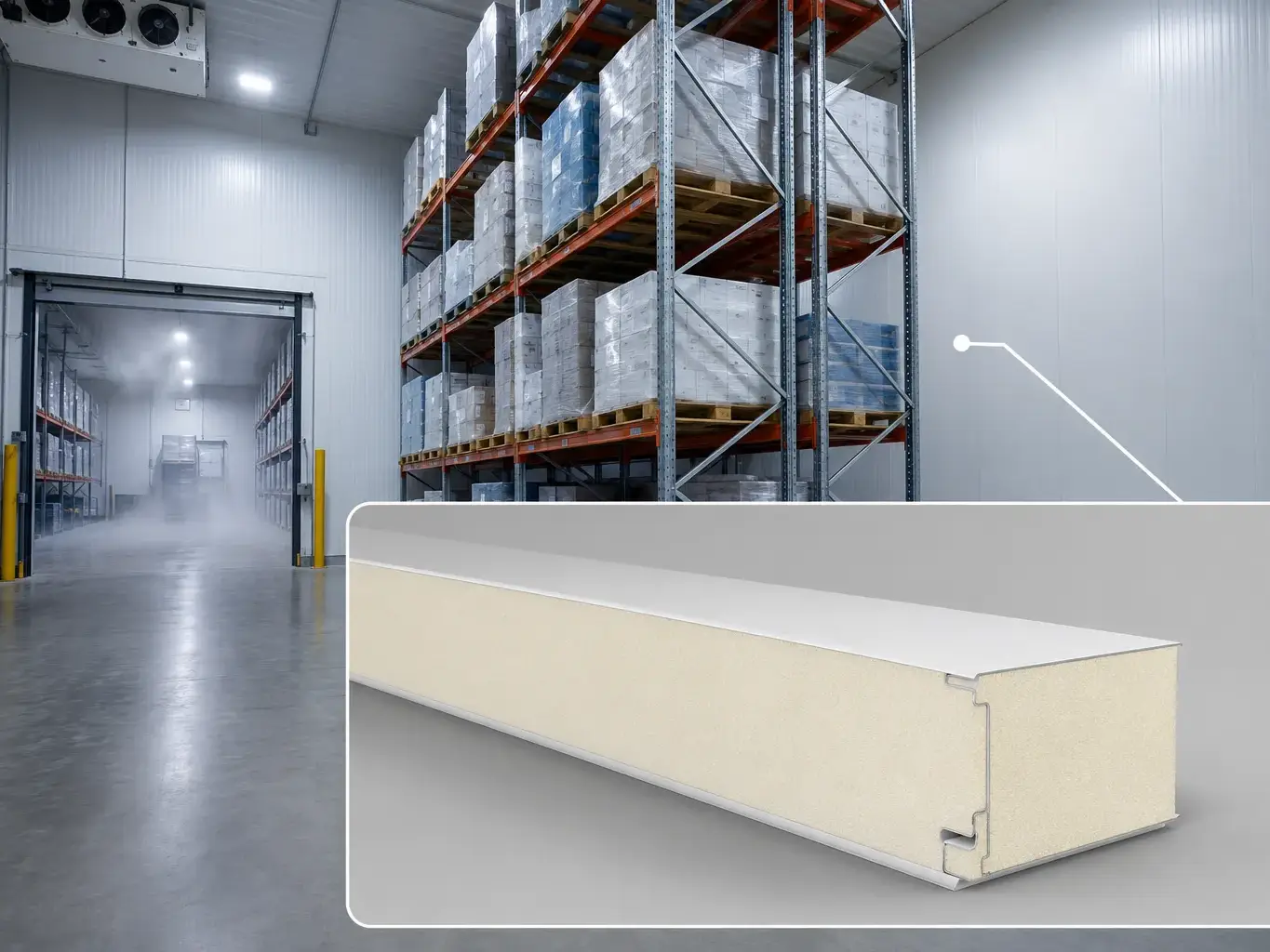 Cut coldstorage camlock panel