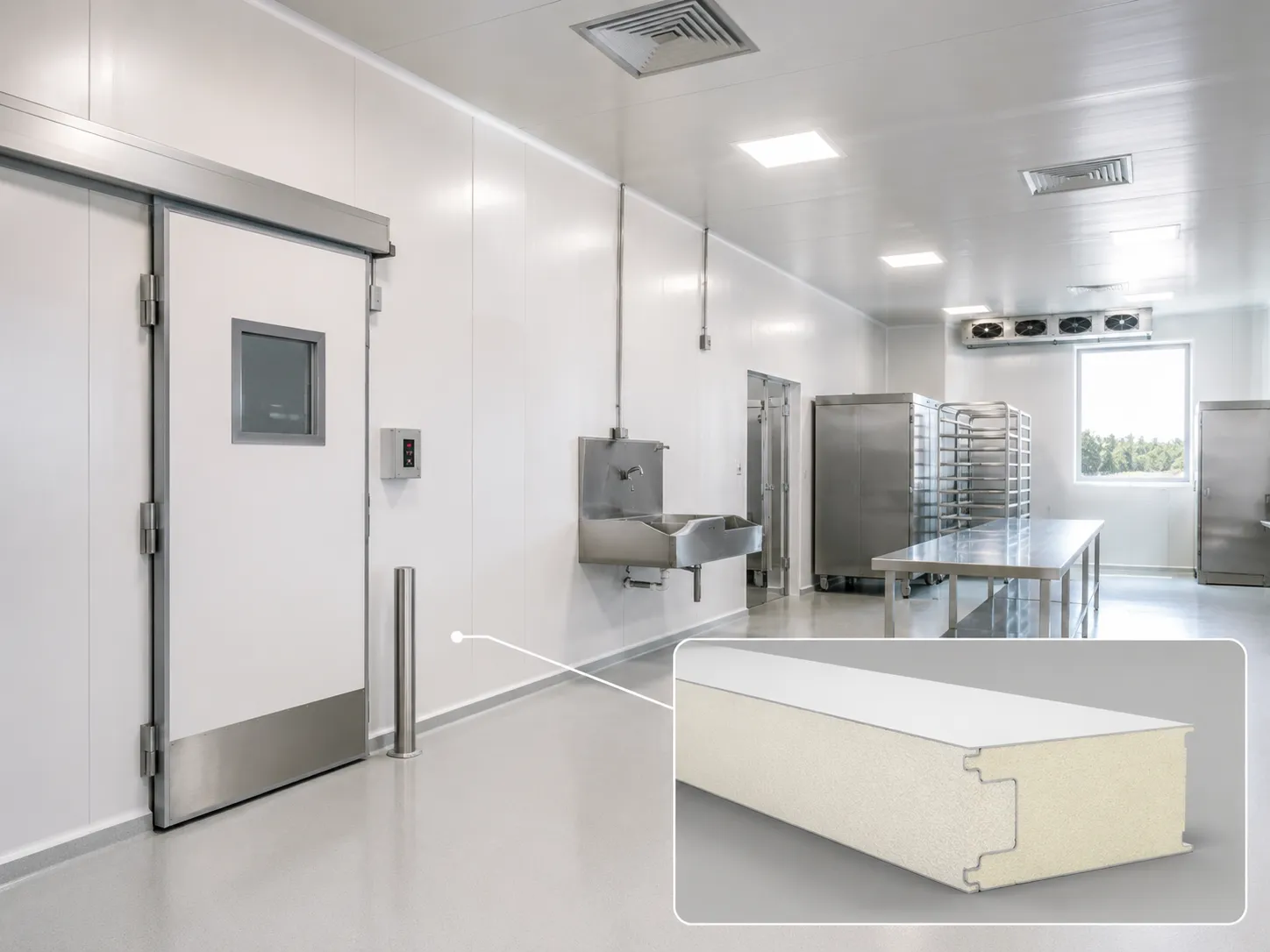 Cut hygienic camlock panel