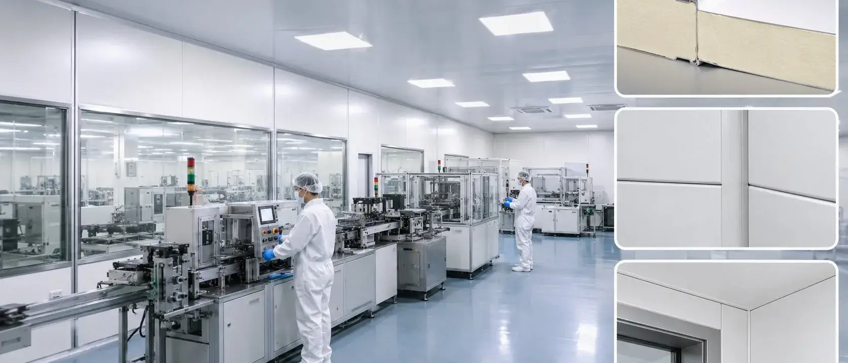 Fire rated pir panel pharmaceutical cleanroom