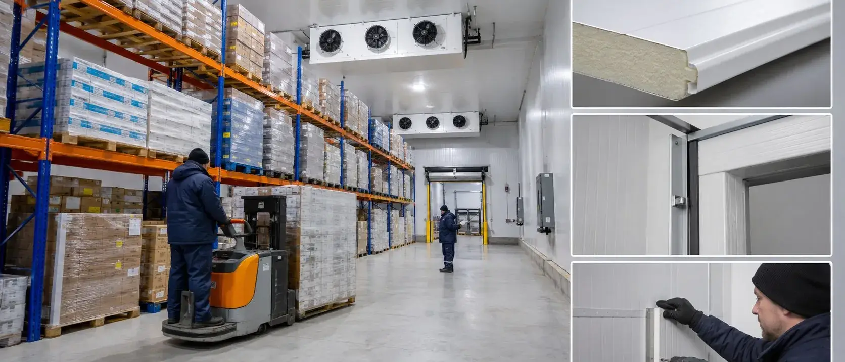 Fire resistant cold storage sandwich panel