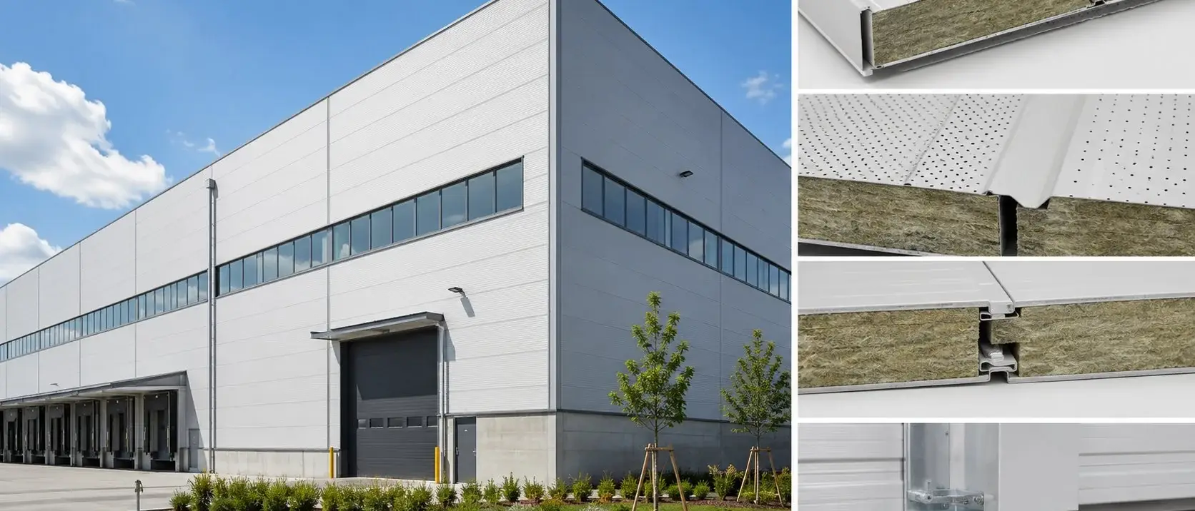 Real panel acoustic sandwich panel perforated