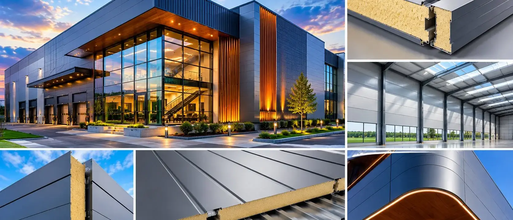 Real panel commercial building sandwich panel roof detail