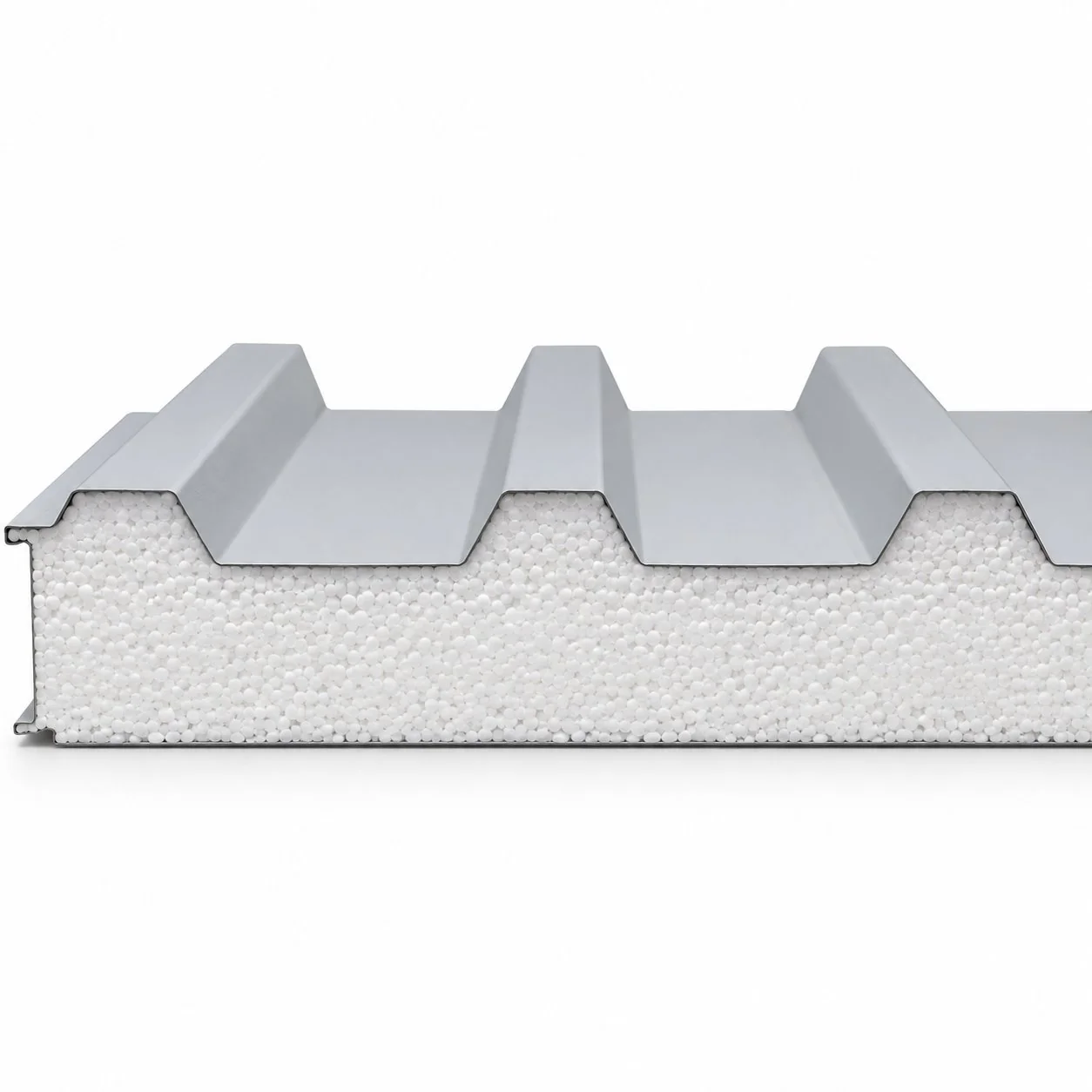 Real panel eps roof panel cross section