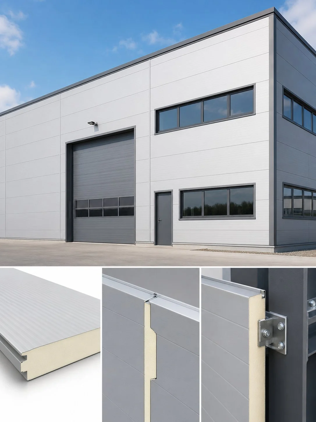 Real panel industrial building sandwich panel fixing