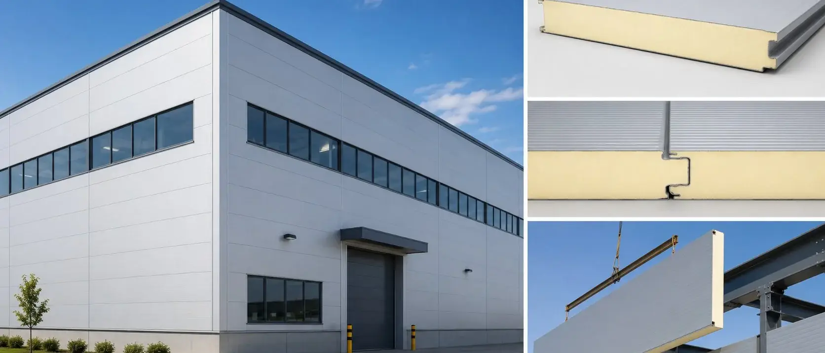 Real panel industrial building sandwich panel lifting