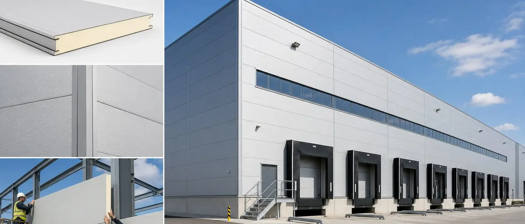 Real panel industrial building sandwich panel logistics