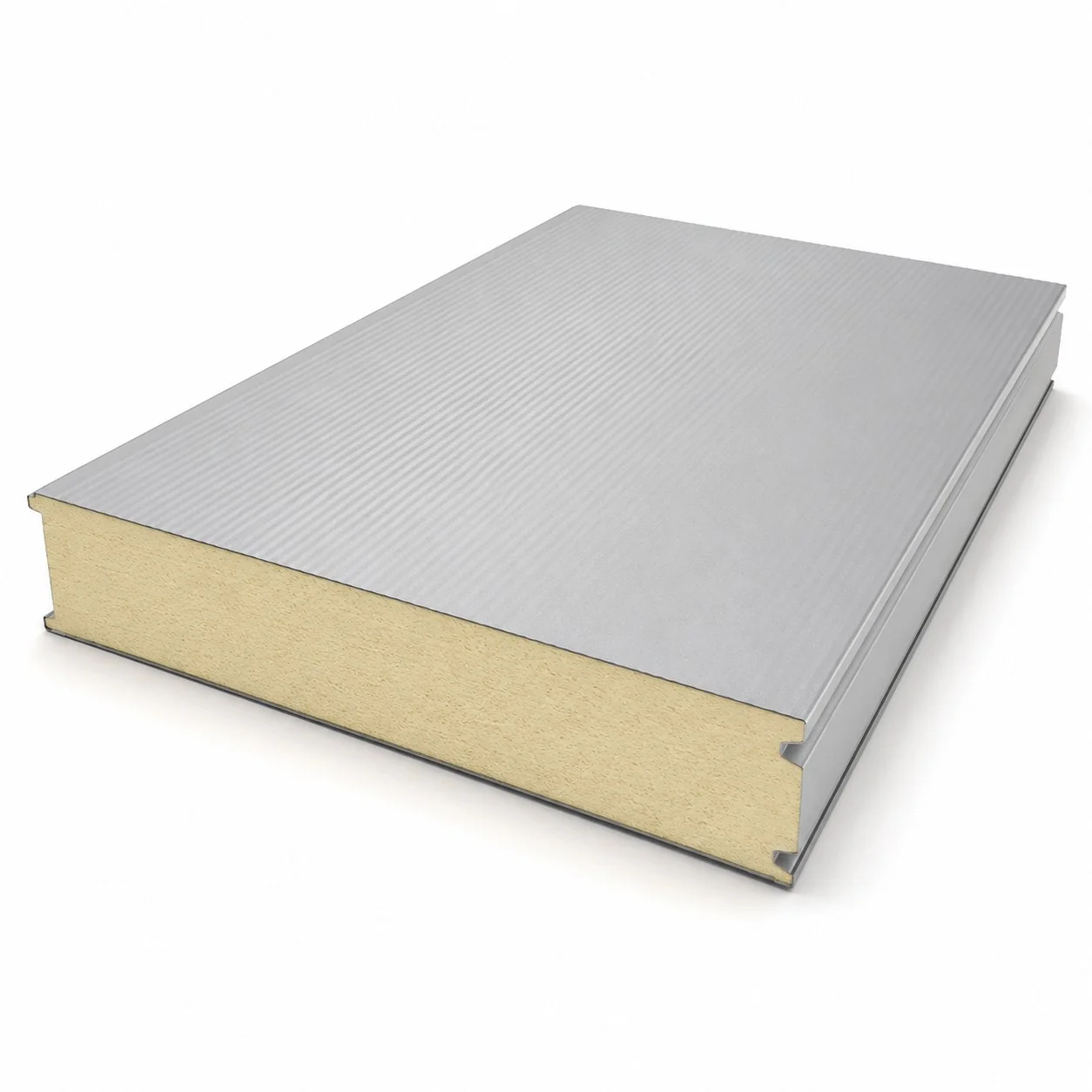 Polyurethane facade panel with PUR foam core and steel facings - Real Panel