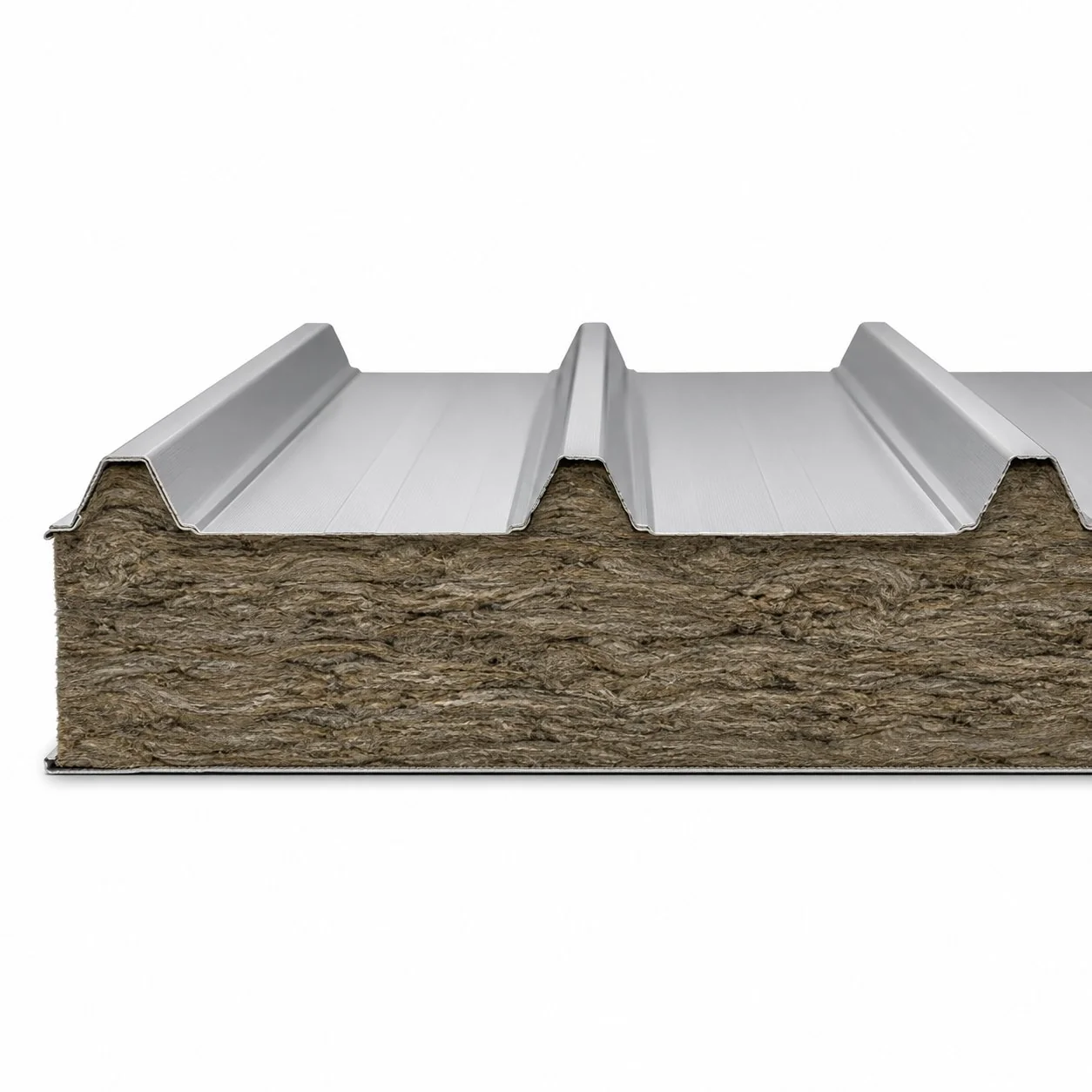 Real panel rockwool roof panel cross section