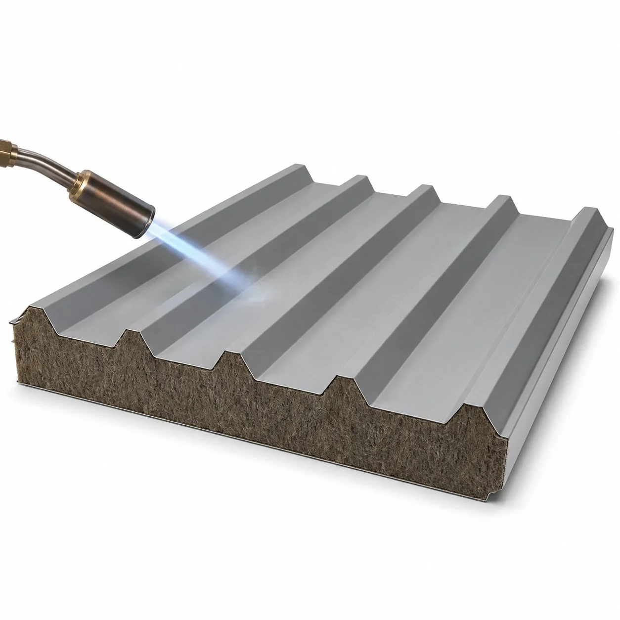 Real panel rockwool roof panel fire performance