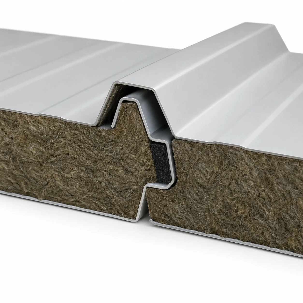 Real panel rockwool roof panel joint