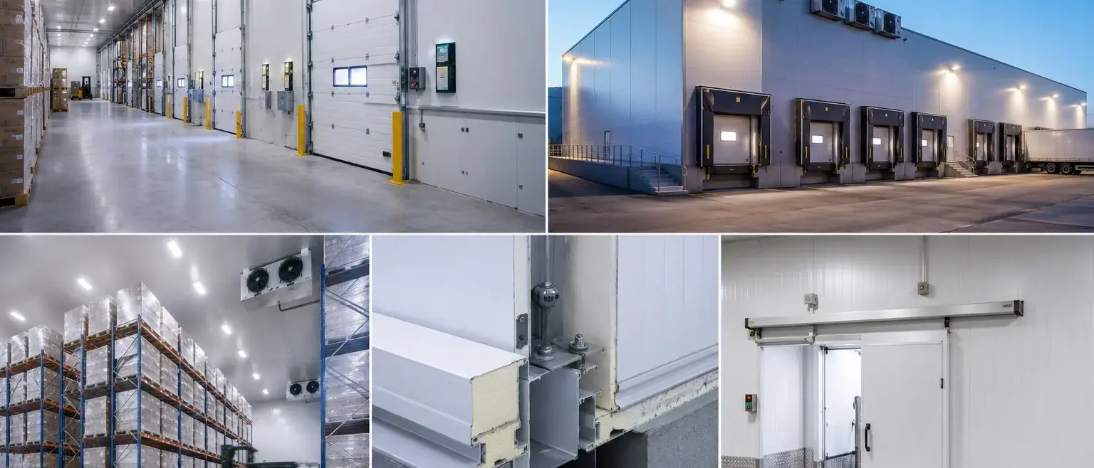 Refrigerated cold storage warehouse sandwich panel