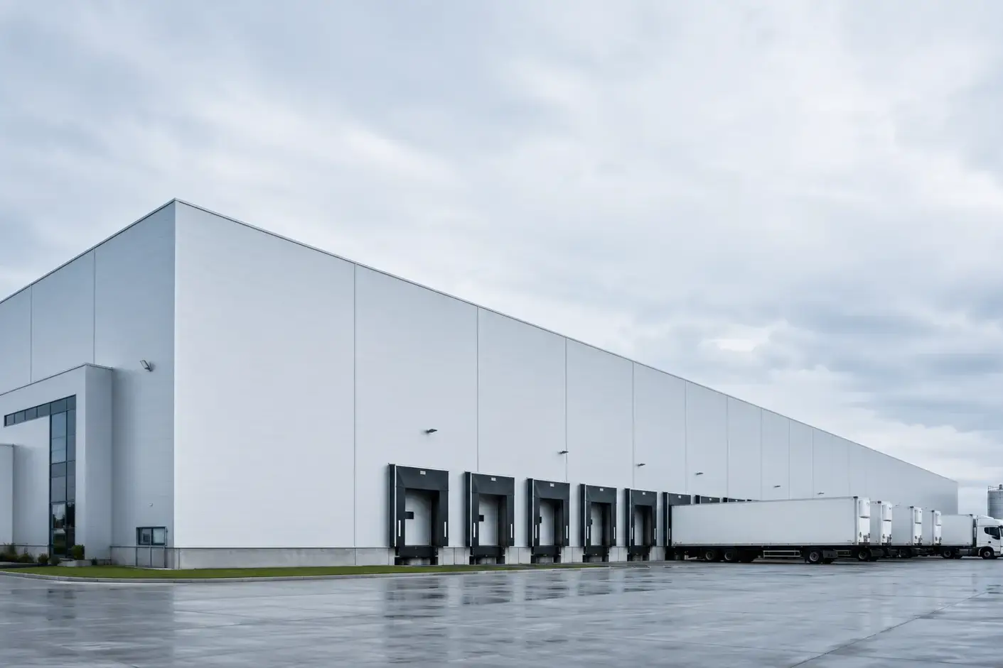 Cold storage panels on a large frozen distribution centre delivered to Romania
