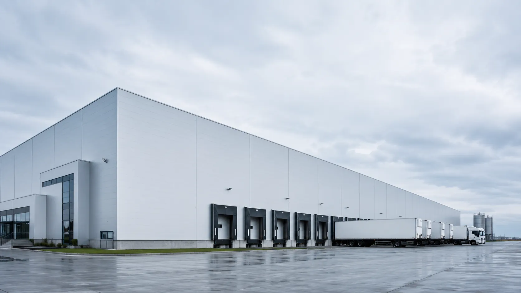Cold storage panels on a large frozen distribution centre delivered to Romania