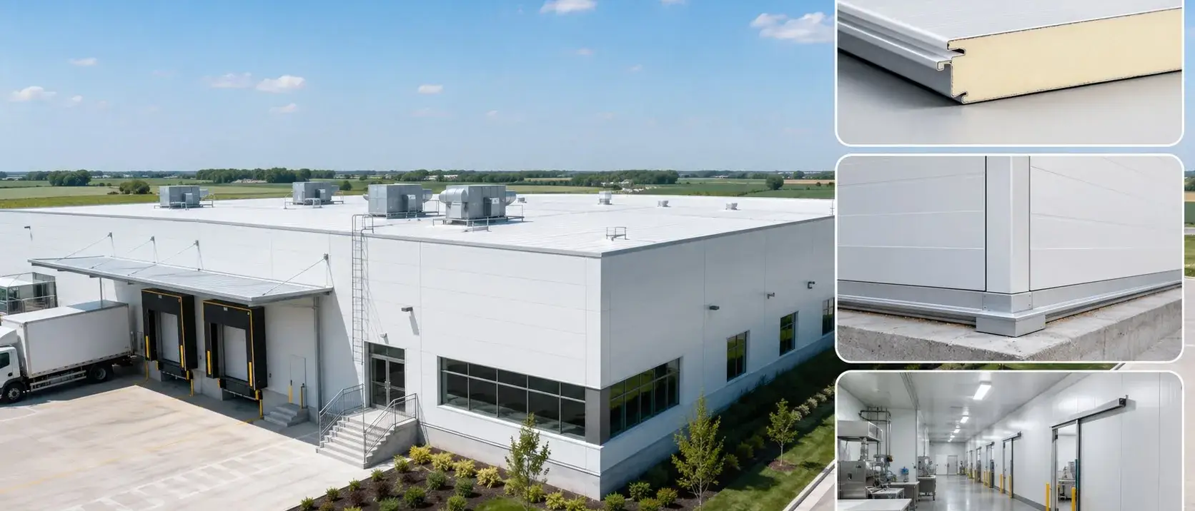Thermal insulation sandwich panel distribution center